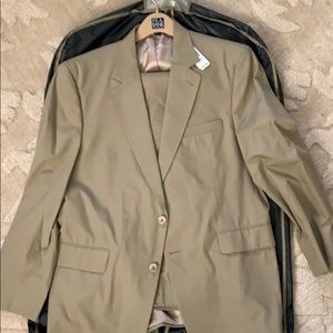 brand new Jos a bank khaki suit